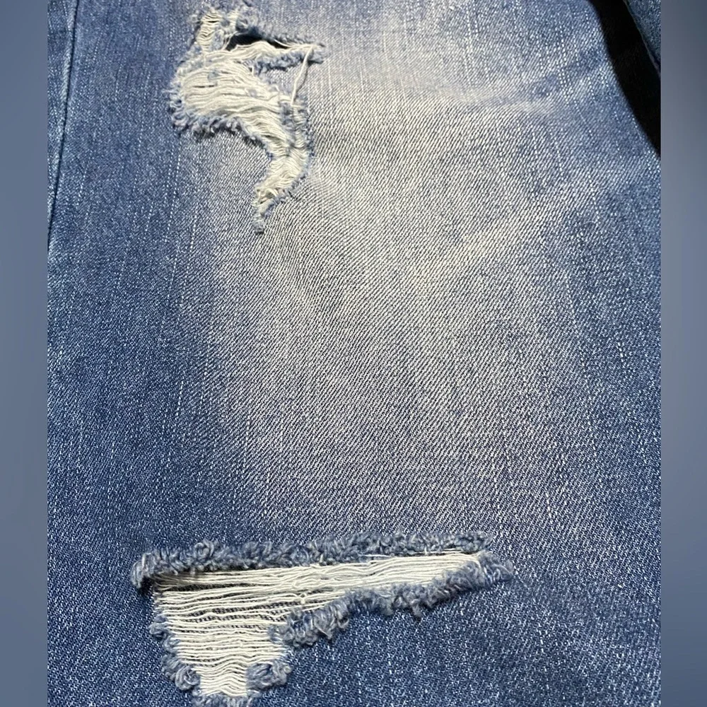 Flamingo Straight Leg Jeans Women’s L Medium Wash Casual Distressed Denim New
